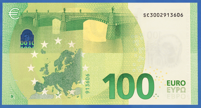 Banconota 100 Euro Serie Europa 2019 - Ottime Condizioni - Originale