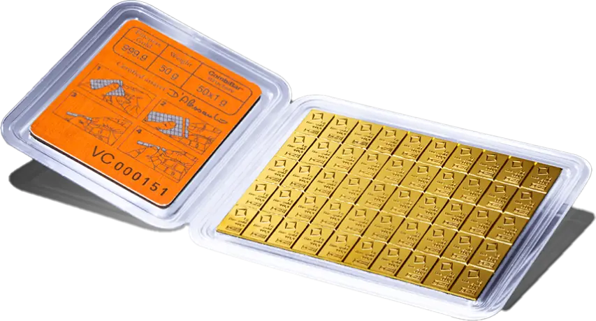 50 x 1 gr Combibar® Oro Valcambi