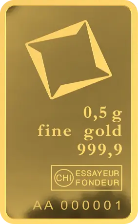 0.5 gr Lingotto d'oro | Valcambi