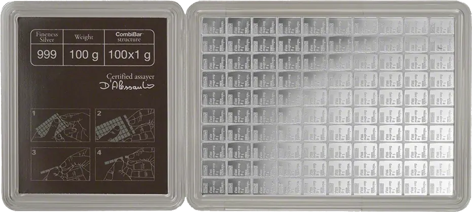 Valcambi Lingottini d'Argento 999