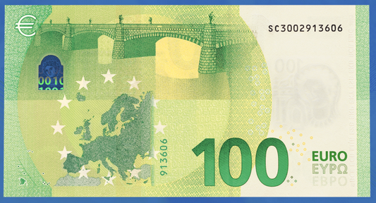 Banconota 100 Euro Serie Europa 2019 - Ottime Condizioni - Originale