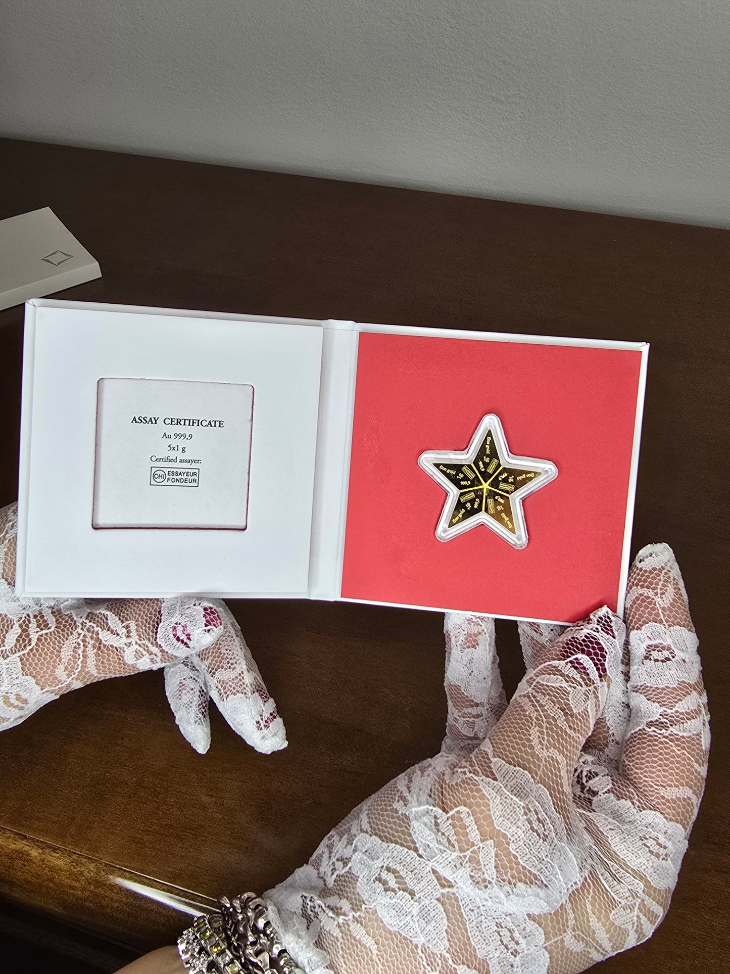 5 x 1 gr Combibar Stella Oro Valcambi con Scatola