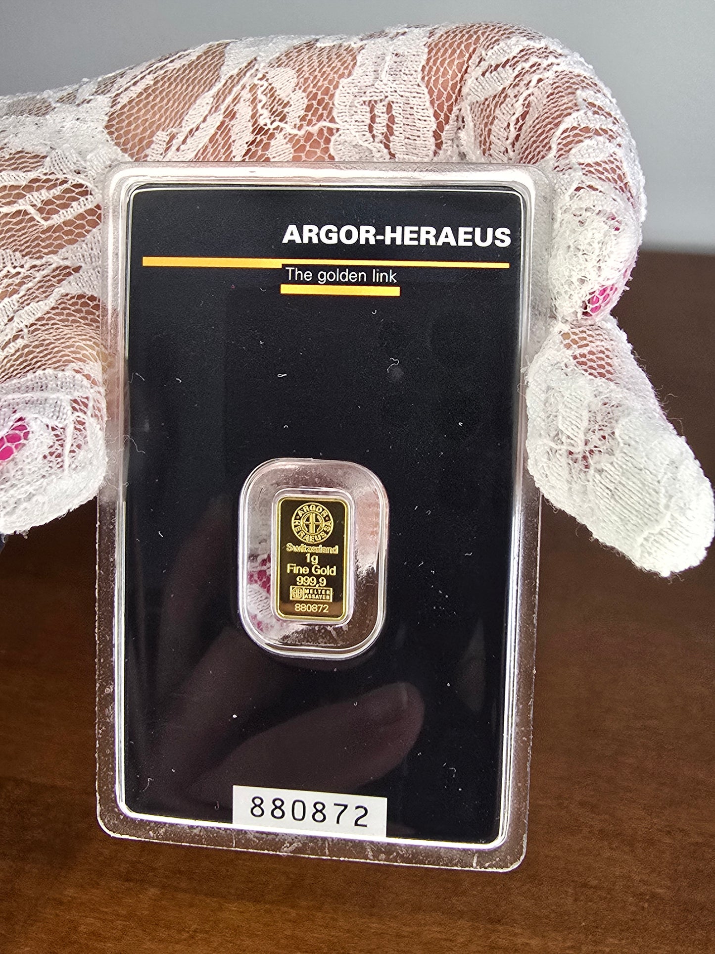 1 gr Lingotto d'Oro | Argor-Heraeus