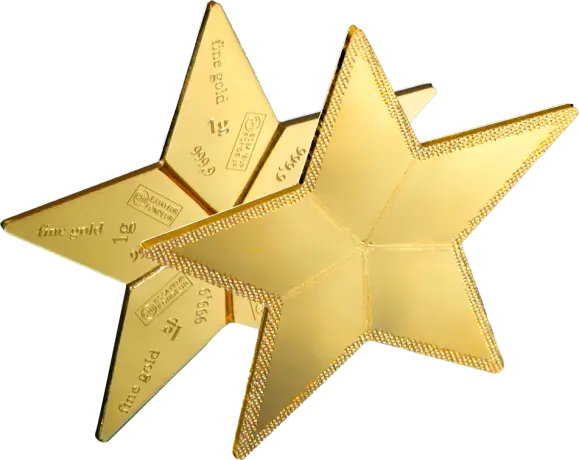 5 x 1 gr Combibar Stella Oro Valcambi con Scatola
