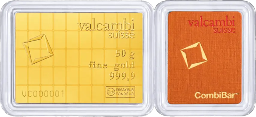 50 x 1 gr Combibar® Oro Valcambi