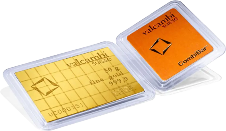 50 x 1 gr Combibar® Oro Valcambi